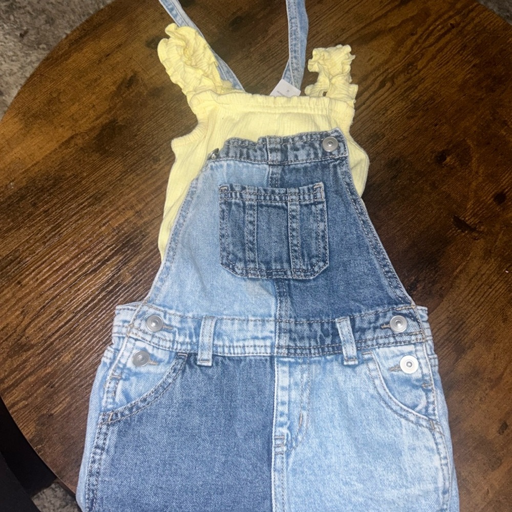 Outfit ; shirt : 2T overalls : 4T